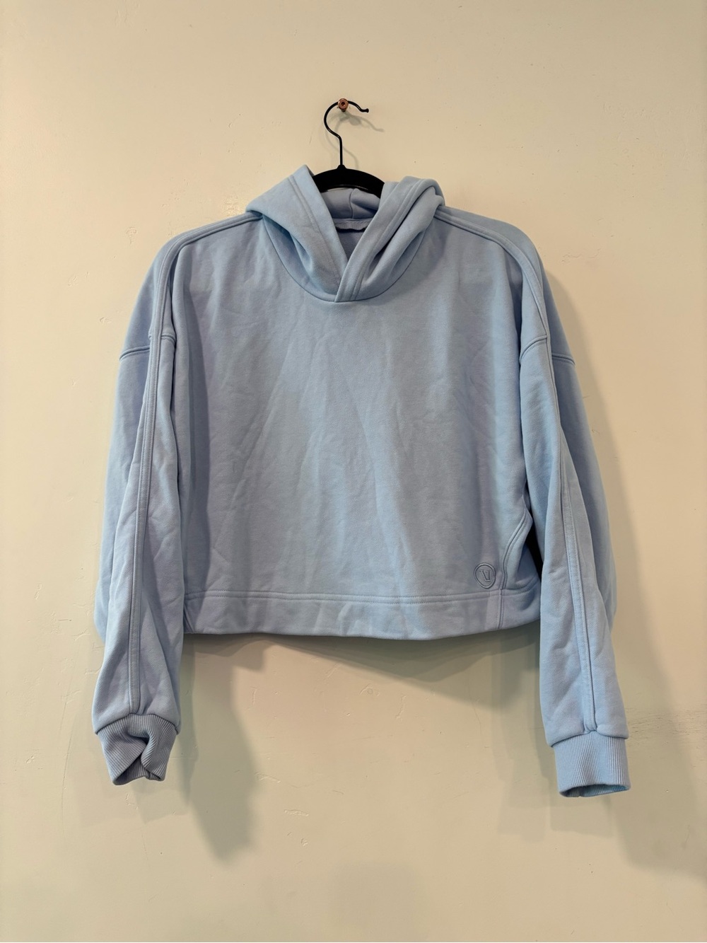 Vuori Sedona Pullover Hoodie Women's S Crystal Blue Cropped Sweatshirt VW2092